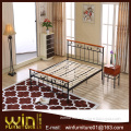 easy-move fancy double beds with 4 wood legs